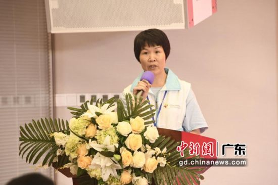 中华儿慈会彩云助苗友益爱心专项基金主任黄海丽致辞。(主办方供图) 